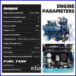 2.5 Ton Hydraulic Mini Excavator 16 HP Kubota Diesel Engine USA Stock Free shipp