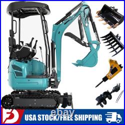 2.5 Ton Mini Excavator KUBOTA Diesel Expanding Tracks Side Swing + Attachments