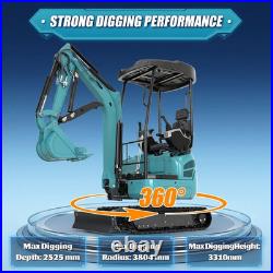 2.5 Ton Mini Excavator KUBOTA Diesel Expanding Tracks Side Swing + Attachments