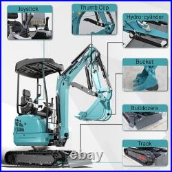 2.5 Ton Mini Excavator KUBOTA Diesel Expanding Tracks Side Swing + Attachments