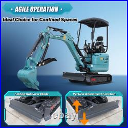 2.5 Ton Mini Excavator KUBOTA Diesel Expanding Tracks Side Swing + Attachments