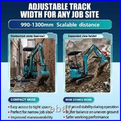 2.5 Ton Mini Excavator KUBOTA Diesel Expanding Tracks Side Swing + Attachments