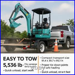 2.5 Ton Mini Excavator KUBOTA Diesel Expanding Tracks Side Swing + Attachments