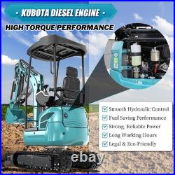 2.5 Ton Mini Excavator Kubota D902 Engine Side Swing Extendable Track Digger EPA