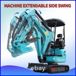 2.5 Ton Mini Excavator Kubota Hydraulic Retractable Track Offset Boom Digger