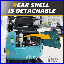 2.5 Ton Mini Excavator Kubota Hydraulic Retractable Track Offset Boom Digger