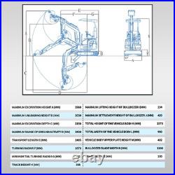 2.5 Ton Mini Excavator Kubota, Hydraulic System, Pilot Control, Free Shipping