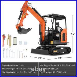 2.5 Ton Mini Excavator Mini Digger Crawler With Perkins Diesel 25hp EPA Engine