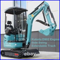 2.5ton Mini Excavator Kubota D902 Engine Side Swing Diggers with Excavator Cover 2.5ton Mini Excavator Kubota D902 Engine Side Swing Diggers with Excavator Cover