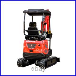 2 Ton 4409lbs 16HP Crawler Cab Mini Excavator with EPA KUBOTA Diesel Engine Digger