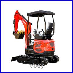 2 Ton 4409lbs 16HP Crawler Cab Mini Excavator with EPA KUBOTA Diesel Engine Digger