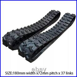 2rubber tracks Rubber Tracks 180x72x37mm for 1 Ton Mini Excavator, Free Shipping