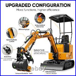 3000LB Mini Excavator 1T 1.2T 1.5 Ton 15HP Crawler B&S EPA Hydraulic Thumb Dozer