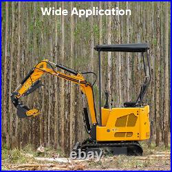 3000LB Mini Excavator 1T 1.2T 1.5 Ton 15HP Crawler B&S EPA Hydraulic Thumb Dozer