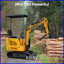 3000LB Mini Excavator 1T 1.2T 1.5 Ton 15HP Crawler B&S EPA Hydraulic Thumb Dozer