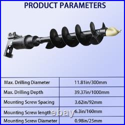 300mm Diameter Auger Drill For 1Ton-1.5Ton Mini Excavator Small Digger Free Ship