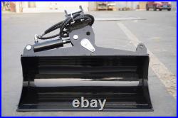 31.5in Tilting Bucket Kit for Mini Excavator 800mm with Hydraulic Hoses & Pins USA