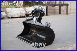 31.5in Tilting Bucket Kit for Mini Excavator 800mm with Hydraulic Hoses & Pins USA