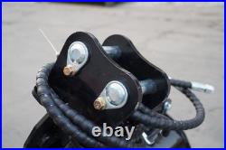 31.5in Tilting Bucket Kit for Mini Excavator 800mm with Hydraulic Hoses & Pins USA