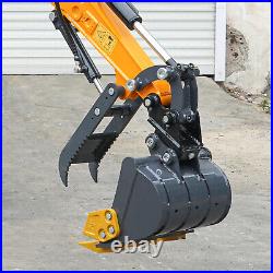 3300LB Mini Excavator 1.5 Ton EPA Hydraulic Thumb Quick Hitch Auger Ripper Rake