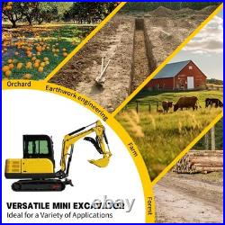 3.5Ton Mini Excavator Kubota Diesel Engine Enclosed Cab Side Swing+4 Attachments 3.5Ton Mini Excavator Kubota Diesel Engine Enclosed Cab Side Swing+4 Attachments