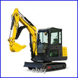 3.5Ton Mini Excavator Kubota Diesel Engine Enclosed Cab Side Swing+4 Attachments 3.5Ton Mini Excavator Kubota Diesel Engine Enclosed Cab Side Swing+4 Attachments