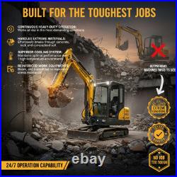 3.5 Ton Kubota 25HP Diesel Mini Excavator, Side Swing Boom Mini Digger EPA