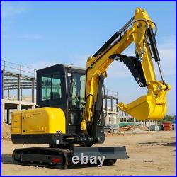 3.5 Ton Mini Excavator Kubota V1505 Diesel with Hydraulic Thumb & Enclosed Cab