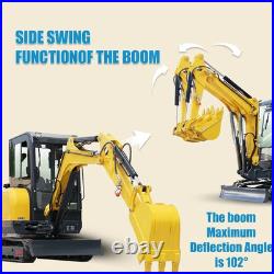 3.5 Ton Mini Excavator Kubota V1505 Diesel with Hydraulic Thumb & Enclosed Cab