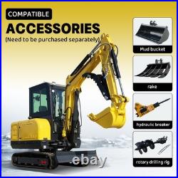 3.5 Ton Mini Excavator Kubota V1505 Diesel with Hydraulic Thumb & Enclosed Cab