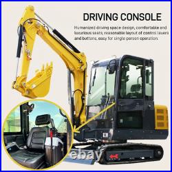 3.5 Ton Mini Excavator Kubota V1505 Diesel with Hydraulic Thumb & Enclosed Cab