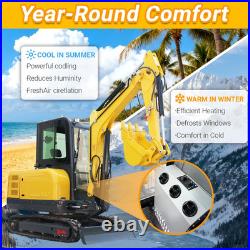 3.5 Ton Mini Excavator Kubota V1505 Diesel with Hydraulic Thumb & Enclosed Cab