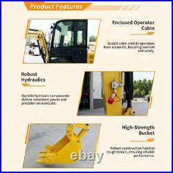 3.5 Ton Mini Excavator Kubota V1505 Diesel with Hydraulic Thumb & Enclosed Cab