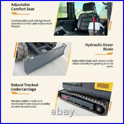 3.5 Ton Mini Excavator Kubota V1505 Diesel with Hydraulic Thumb & Enclosed Cab