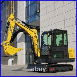 3.5 Ton Mini Excavator Kubota V1505 Diesel with Hydraulic Thumb & Enclosed Cab