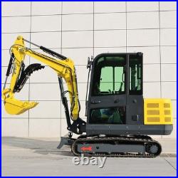 3.5 Ton Mini Excavator Kubota V1505 Diesel with Hydraulic Thumb & Enclosed Cab
