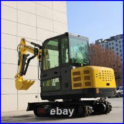 3.5 Ton Mini Excavator Kubota V1505 Diesel with Hydraulic Thumb & Enclosed Cab