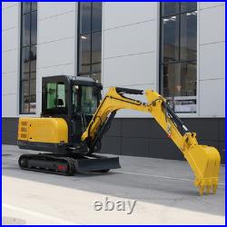 3.5 Ton Mini Excavator Kubota V1505 Diesel with Hydraulic Thumb & Enclosed Cab