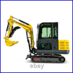 3.5 Ton Mini Excavator Kubota V1505 Diesel with Hydraulic Thumb & Enclosed Cab