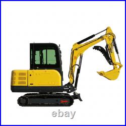 3.5 Ton Mini Excavator Kubota V1505 Diesel with Hydraulic Thumb & Enclosed Cab