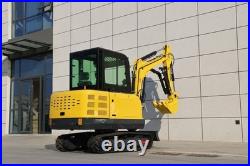 3.5-ton Kubota V1505 diesel mini excavator 25hp cab air conditioning thumb clamp