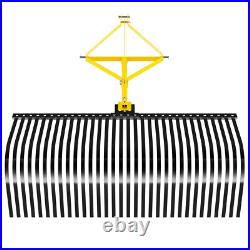 3 Pt Rock Rake 60'' Landscape Soil Gravel Lawn for Cat 1 Campact Tractor Heavy