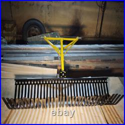 3 Pt Rock Rake 60'' Landscape Soil Gravel Lawn for Cat 1 Campact Tractor Heavy