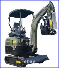 4000 lbs TERROR XX Mini Excavator EPA Kubota D902 Diesel Engine Side Swing New