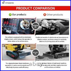 4000lb/1.8 Ton Mini Excavator KUBOTA Diesel Engine Side swing Pilot+7 Attachment
