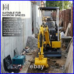 4000lb/1.8 Ton Mini Excavator KUBOTA Diesel Engine Side swing Pilot+7 Attachment