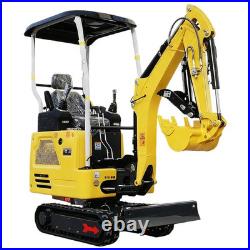 4000lb/1.8 Ton Mini Excavator KUBOTA Diesel Engine Side swing Pilot+7 Attachment