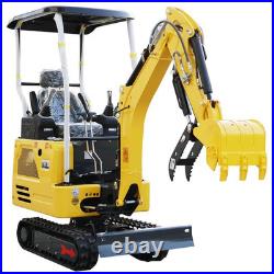 4000lb/1.8 Ton Mini Excavator KUBOTA Diesel Engine Side swing Pilot+7 Attachment