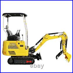 4000lb/1.8 Ton Mini Excavator KUBOTA Diesel Engine Side swing Pilot+7 Attachment