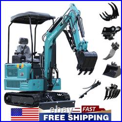 4000lb/1.8 Ton Mini Excavator KUBOTA Diesel Engine Track Digger + 6 Attachments